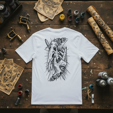 Hands Tee White - Ghettoblaster