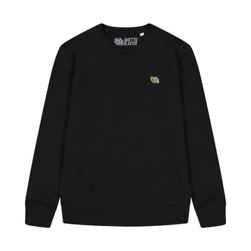 Logo Ricamo Crewneck Black felpa