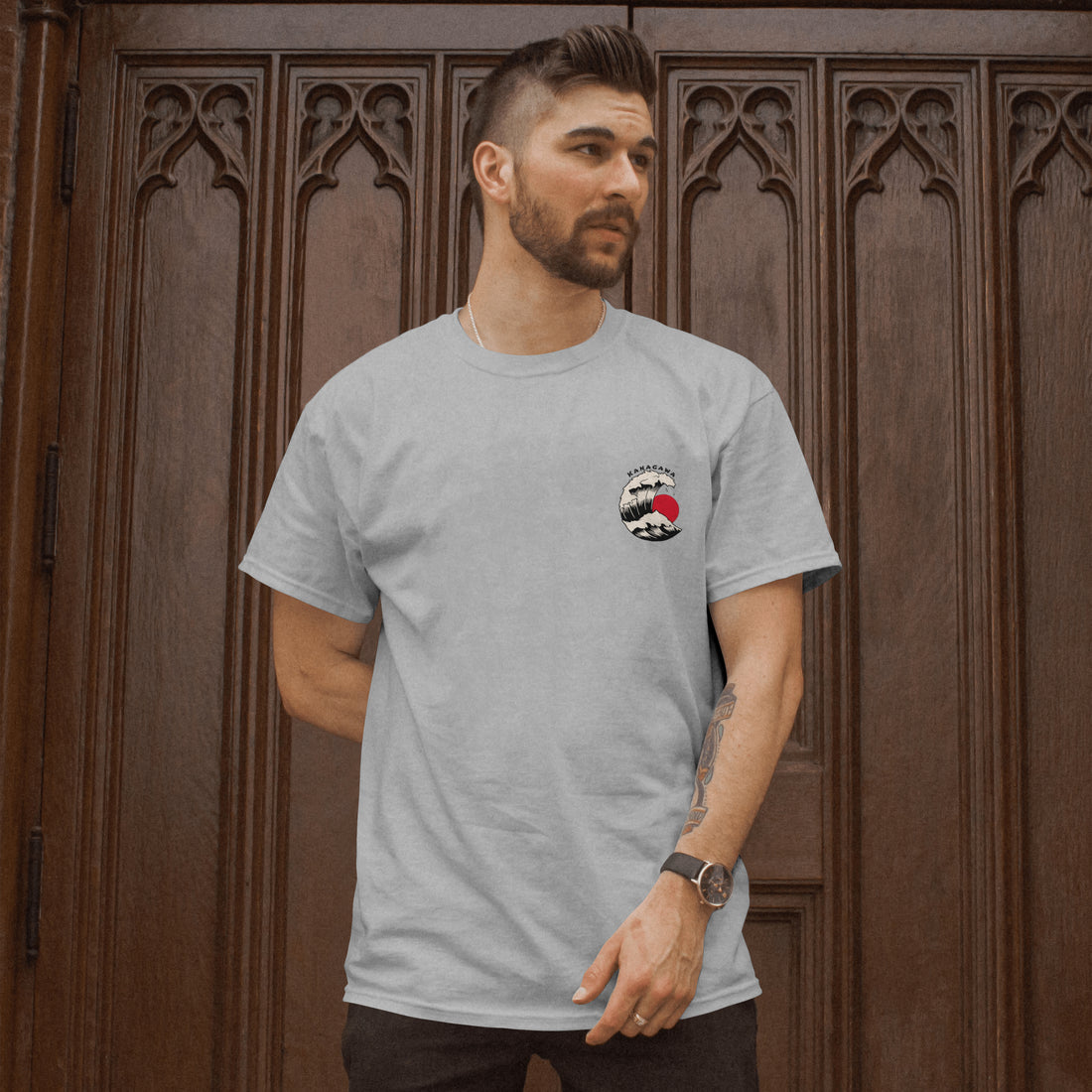 Kanagawa Tee Grey Heather