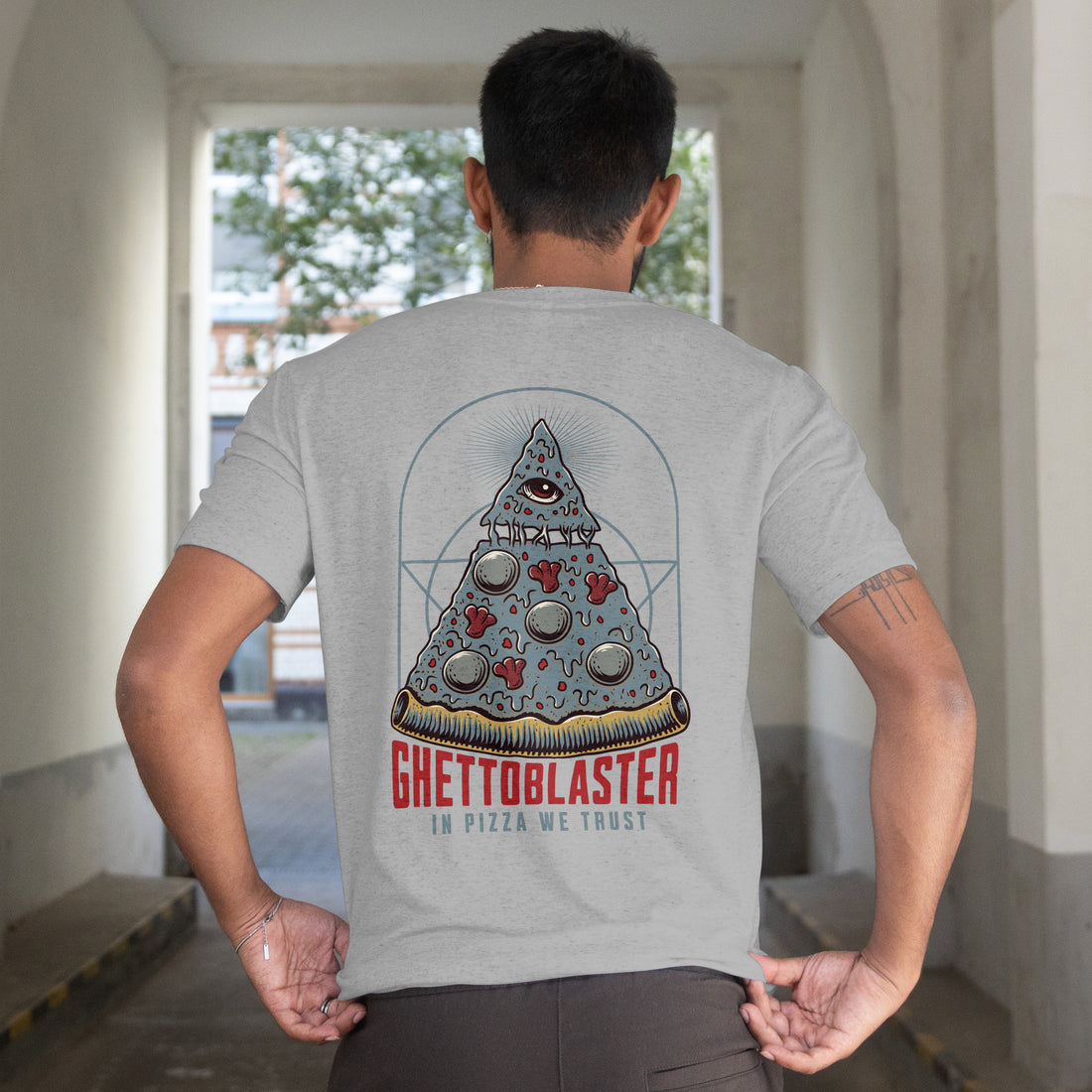 Pizza Trust Tee Grey Heather