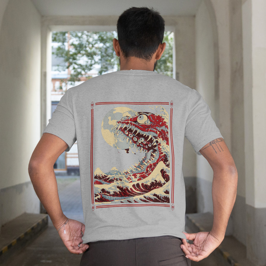 Sea Monster Tee Grey Heather