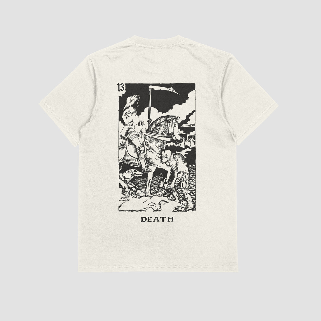T-shirt Ghettoblaster con design della carta dei Tarocchi della Morte.