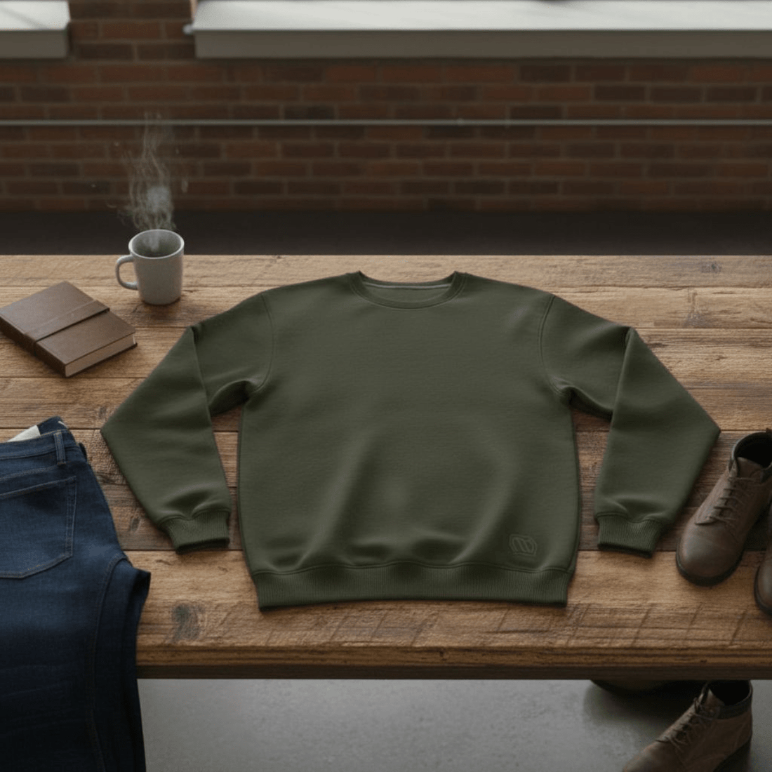 Basic Crew Khaki – Stile e Comfort