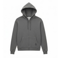 Basic Hoodie Zip Dark Grey