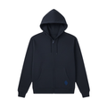 Basic Hoodie Zip Navy