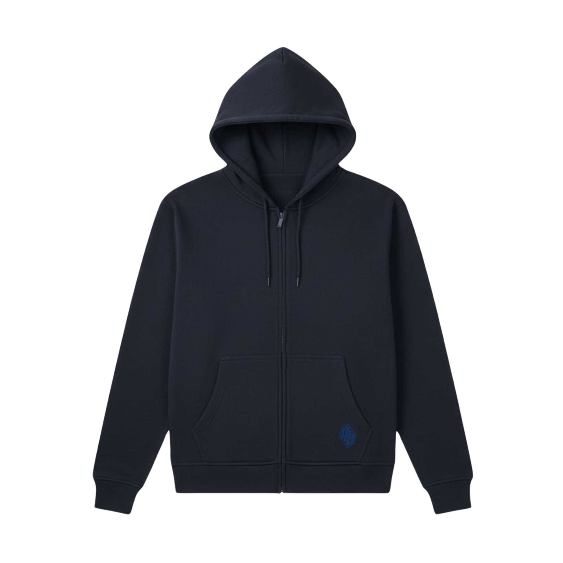 Basic Hoodie Zip Navy felpa