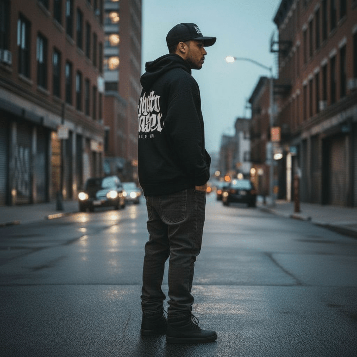 Corporate Hoodie Black – Felpa con Cappuccio in Cotone Biologico felpa