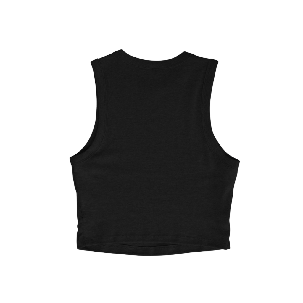 Crop Top Canotta Nero con Fiocco top