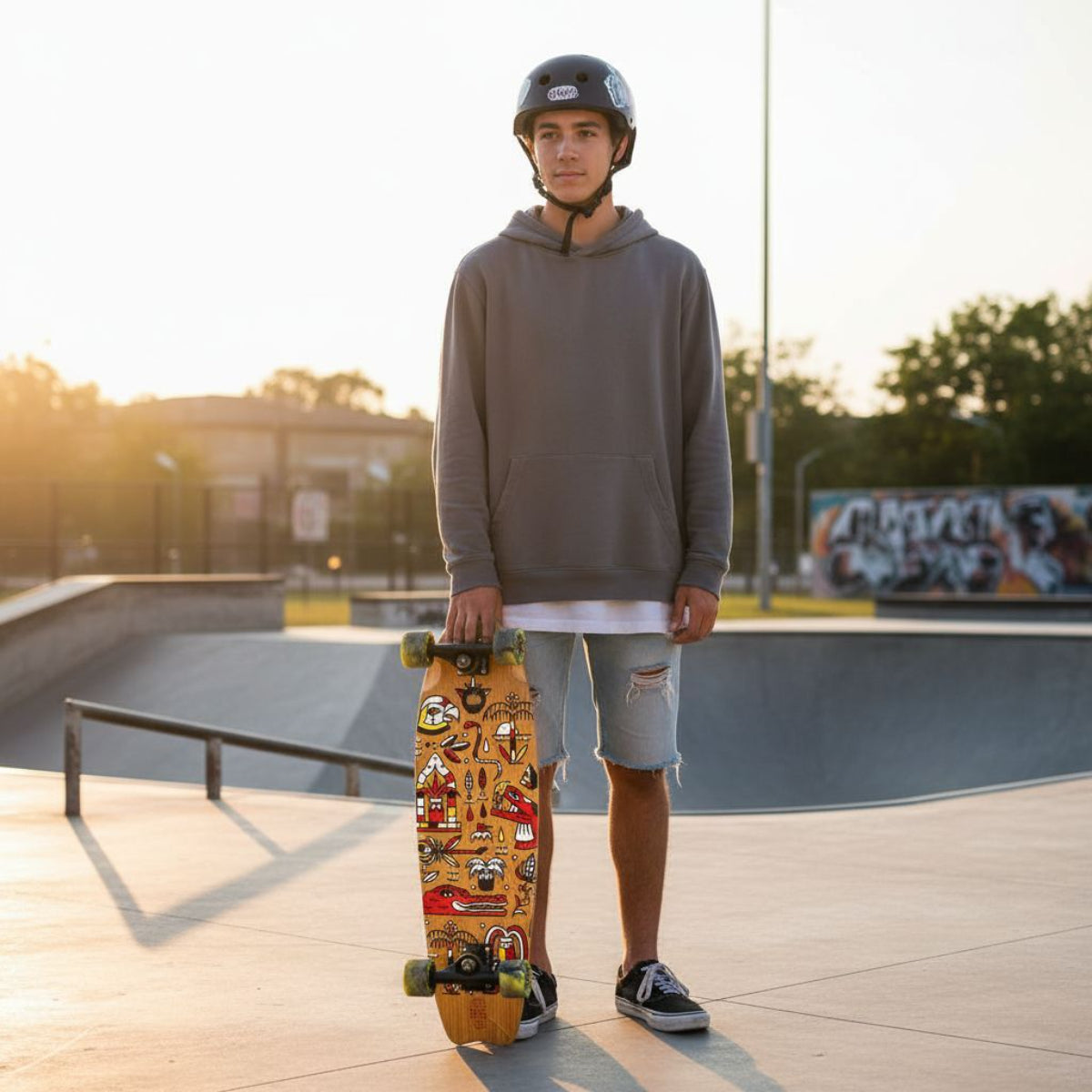 Cruiser Fishtail Geroglifics 30" skateboard