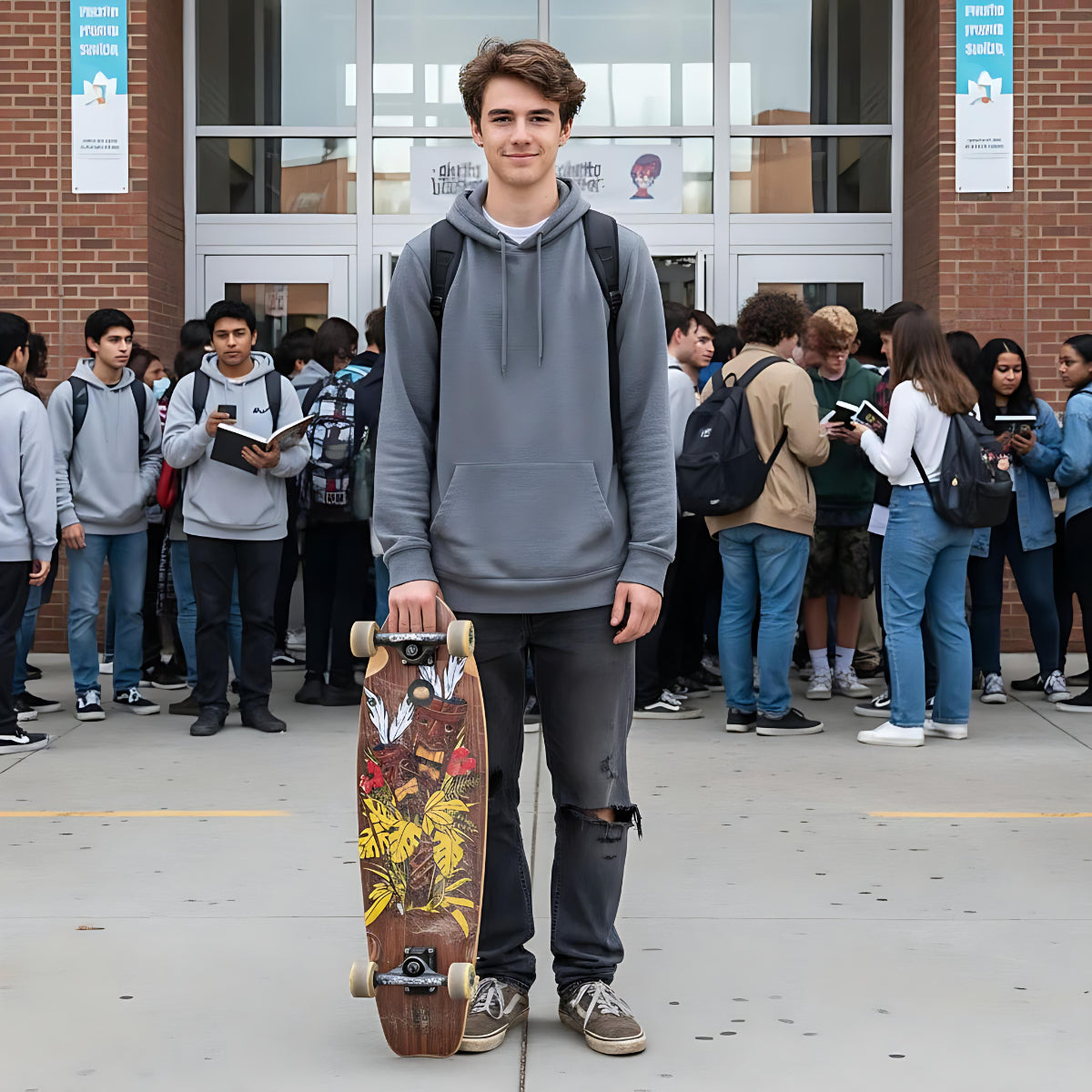 Cruiser Fishtail Tiki Totem 30" skateboard