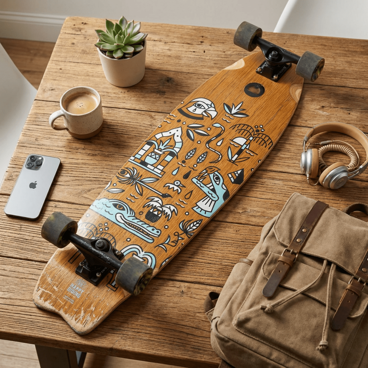 Cruiser Mid Fishtail Geroglifics 33"