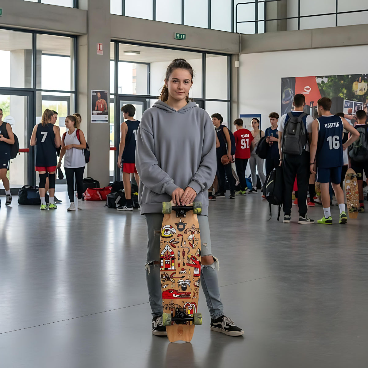 Cruiser Mid Fishtail Geroglifics 33" skateboard