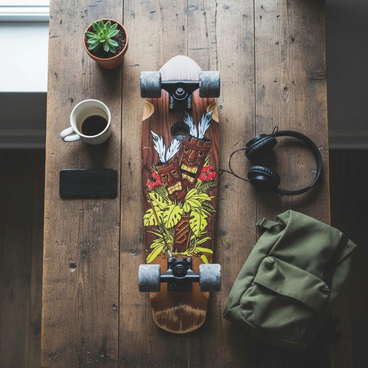 Cruiser Small Tiki Totem 26" x 7.25" skateboard