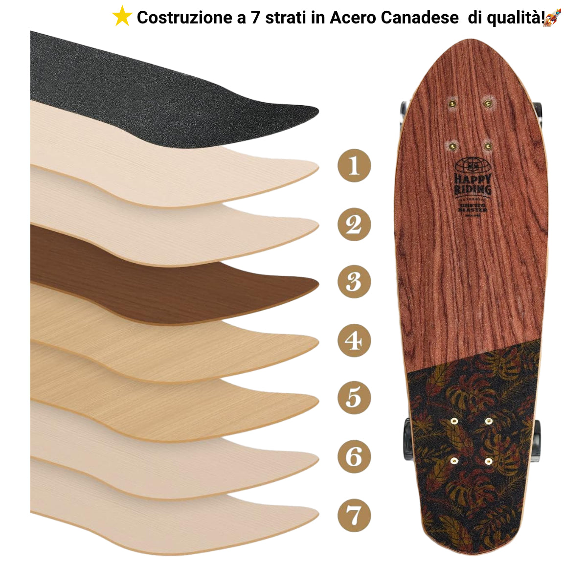 Cruiser Tiki Totem Mogano 32" skateboard