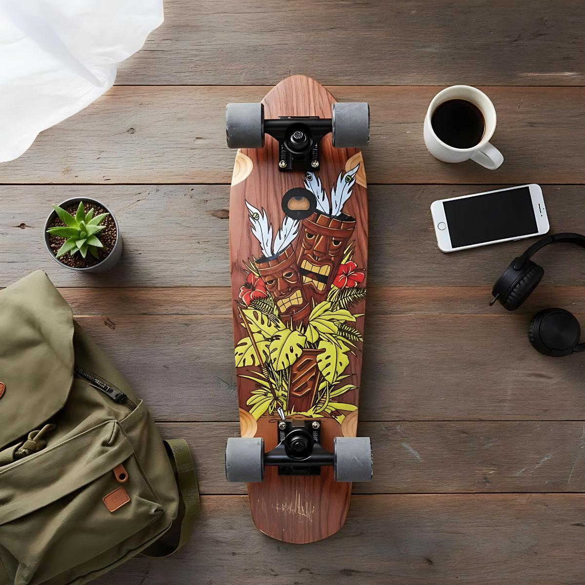 Cruiser Tiki Totem Mogano 32" skateboard