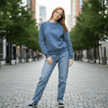 Felpa Central Girocollo Steel Blu