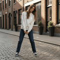 Felpa Central Girocollo White