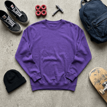 Felpa Girocollo Basic-Viola-Ghettoblaster