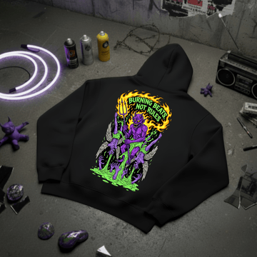 Felpa con Cappuccio Devil Scream-Black-Streetwear