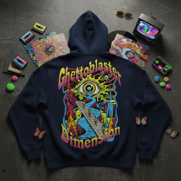 Felpa con Cappuccio Dimension-Navy-Streetwear