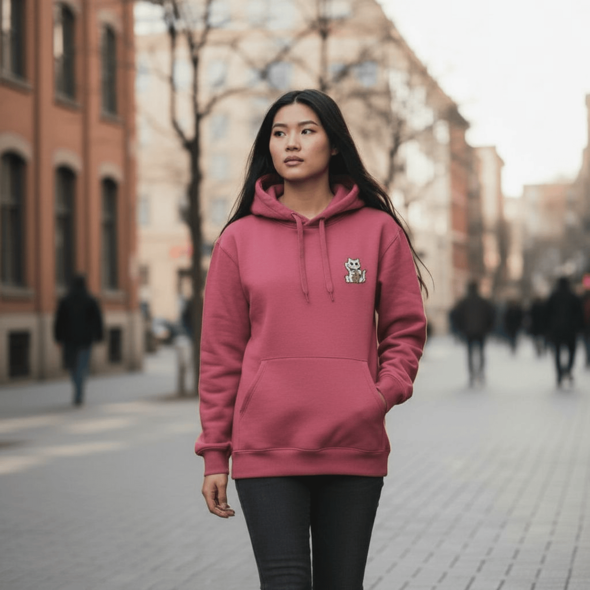 Felpa con Cappuccio Meow Canary Red A felpa