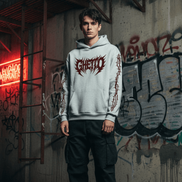 Felpa con Cappuccio Metal-Heather Grey-Streetwear