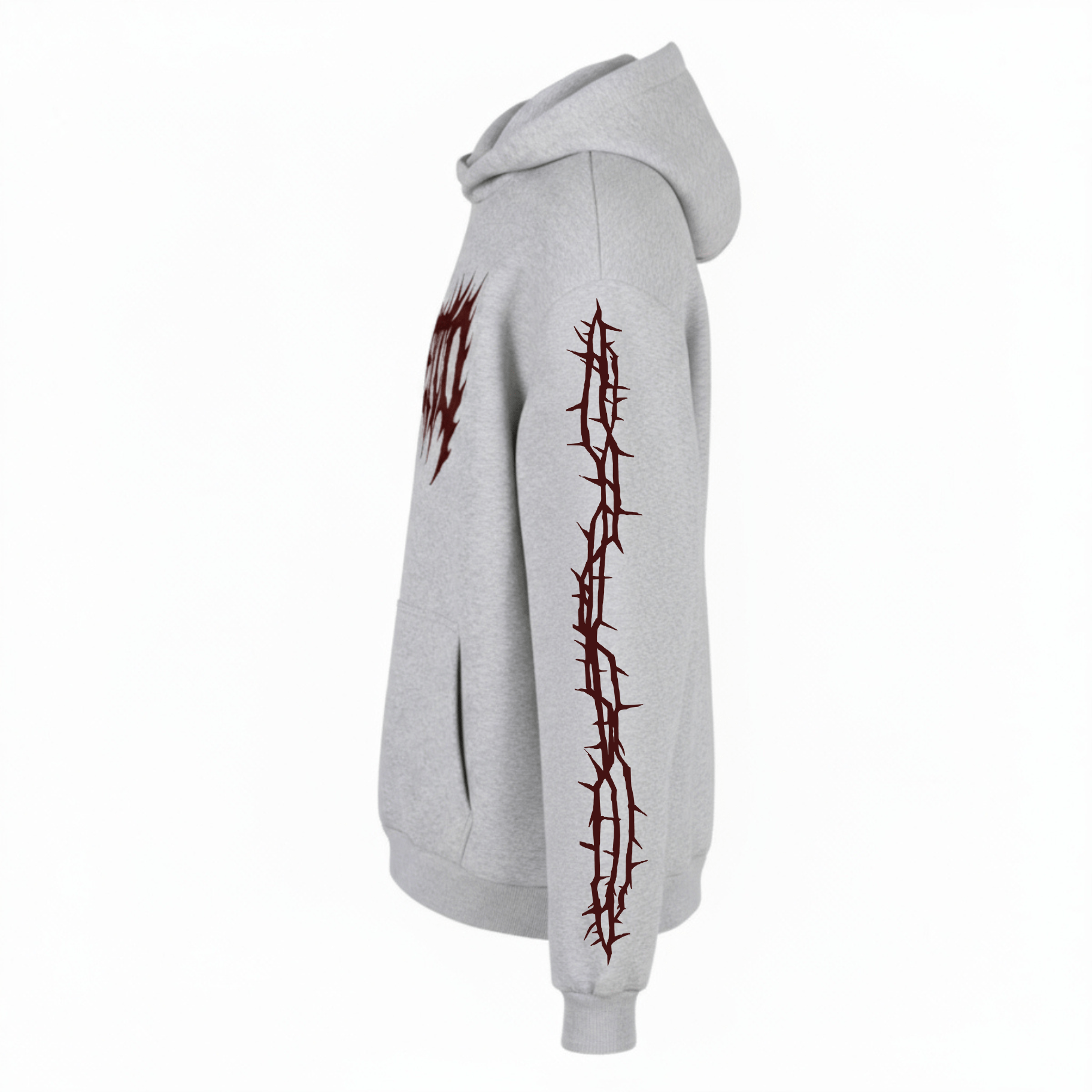 Felpa con Cappuccio Metal-Heather Grey-Streetwear