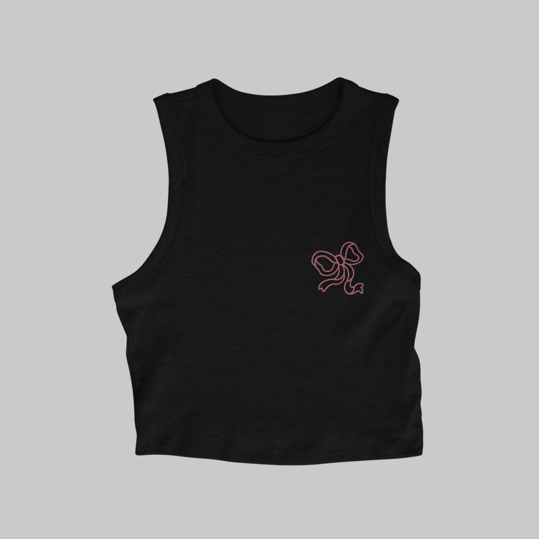 Fiocco Crop Top Black