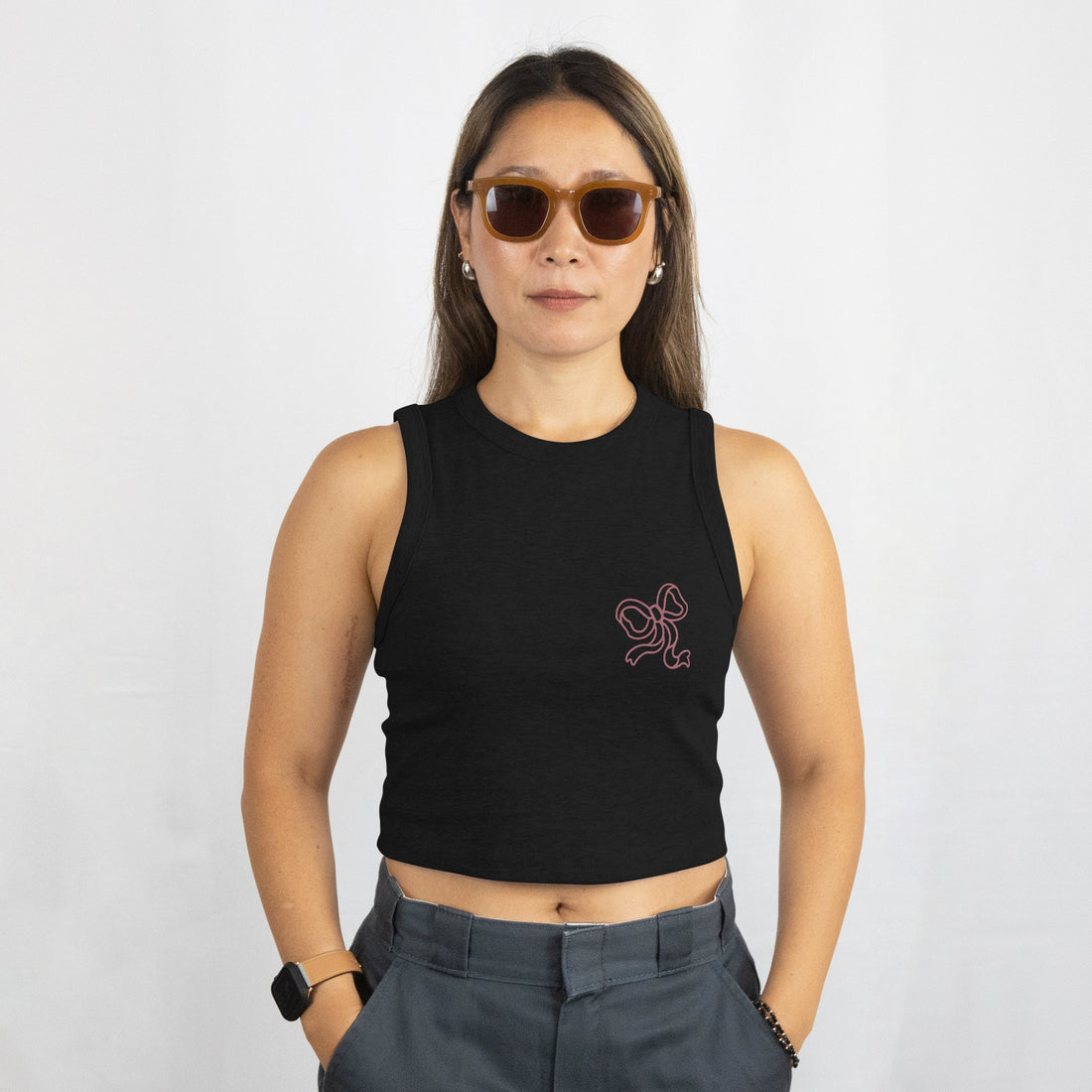 Fiocco Crop Top Black