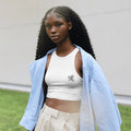 Fiocco Crop Top White