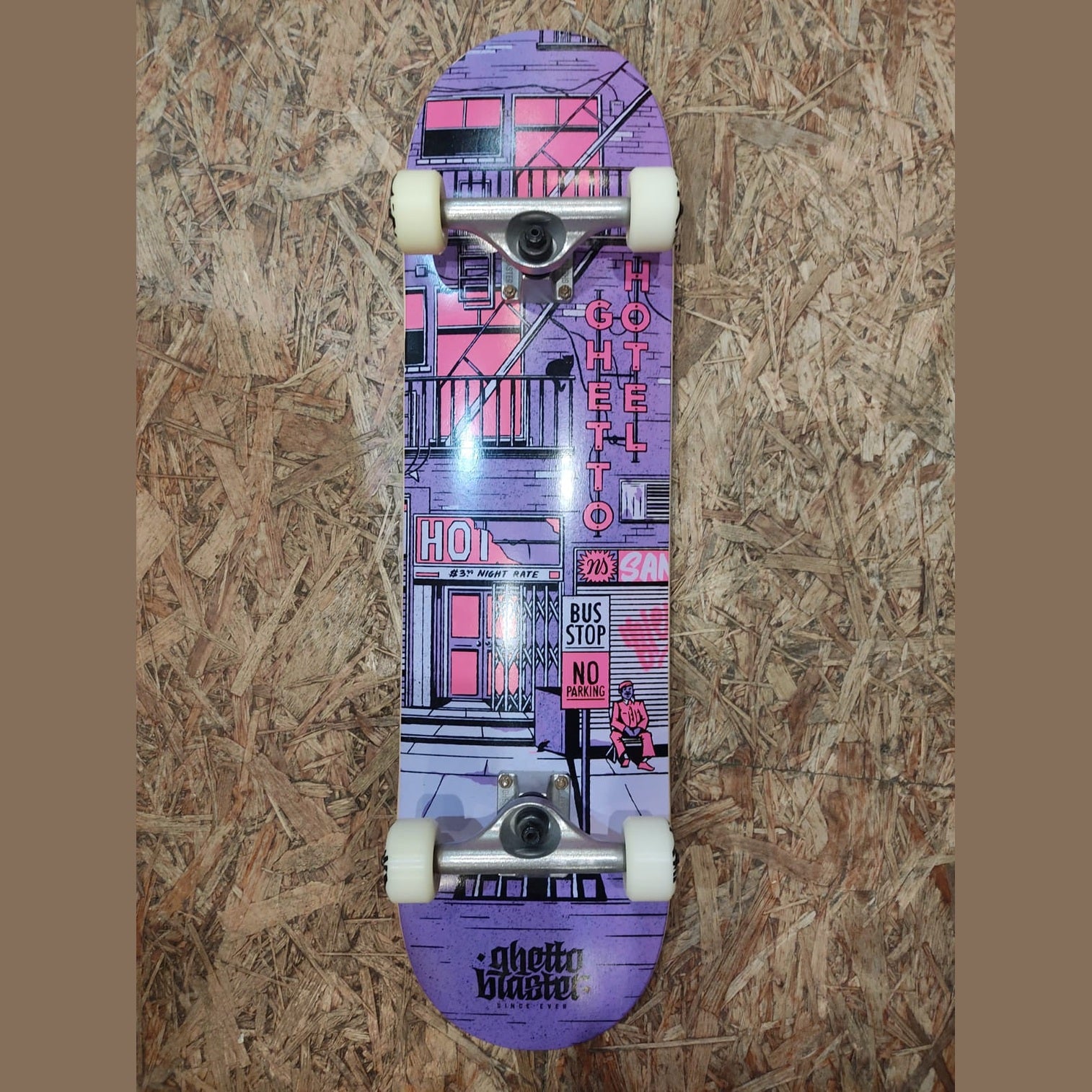 Ghetto Hotel Purple — Skateboard Trick 8.125" x 31" Usato 10/10