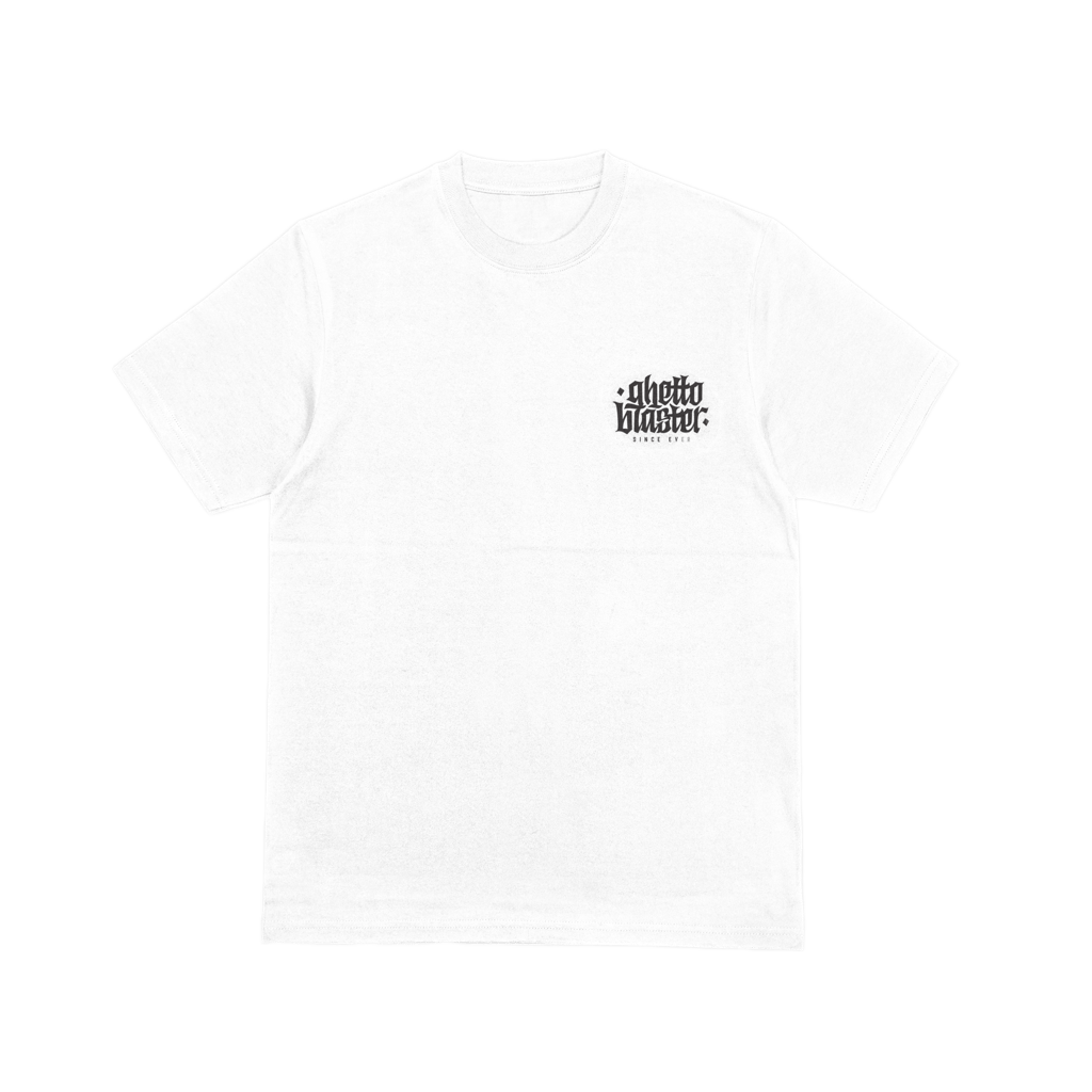 Ghettoblaster Corporate Tee in Cotone Biologico Bianco tee