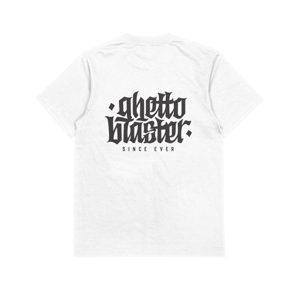 Ghettoblaster Corporate Tee in Cotone Biologico Bianco tee