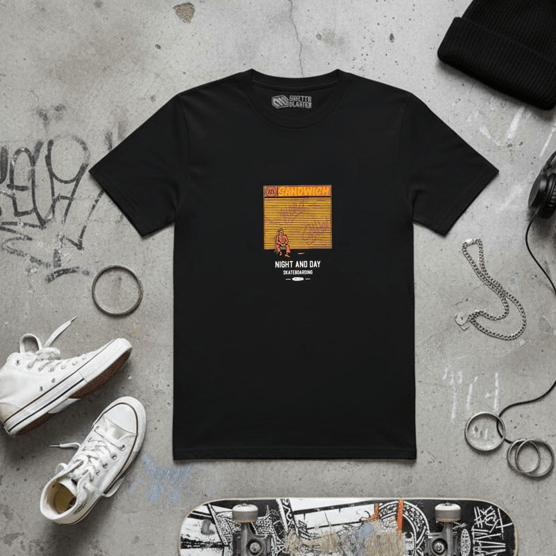 Ghettoblaster Sandwich Tee Black