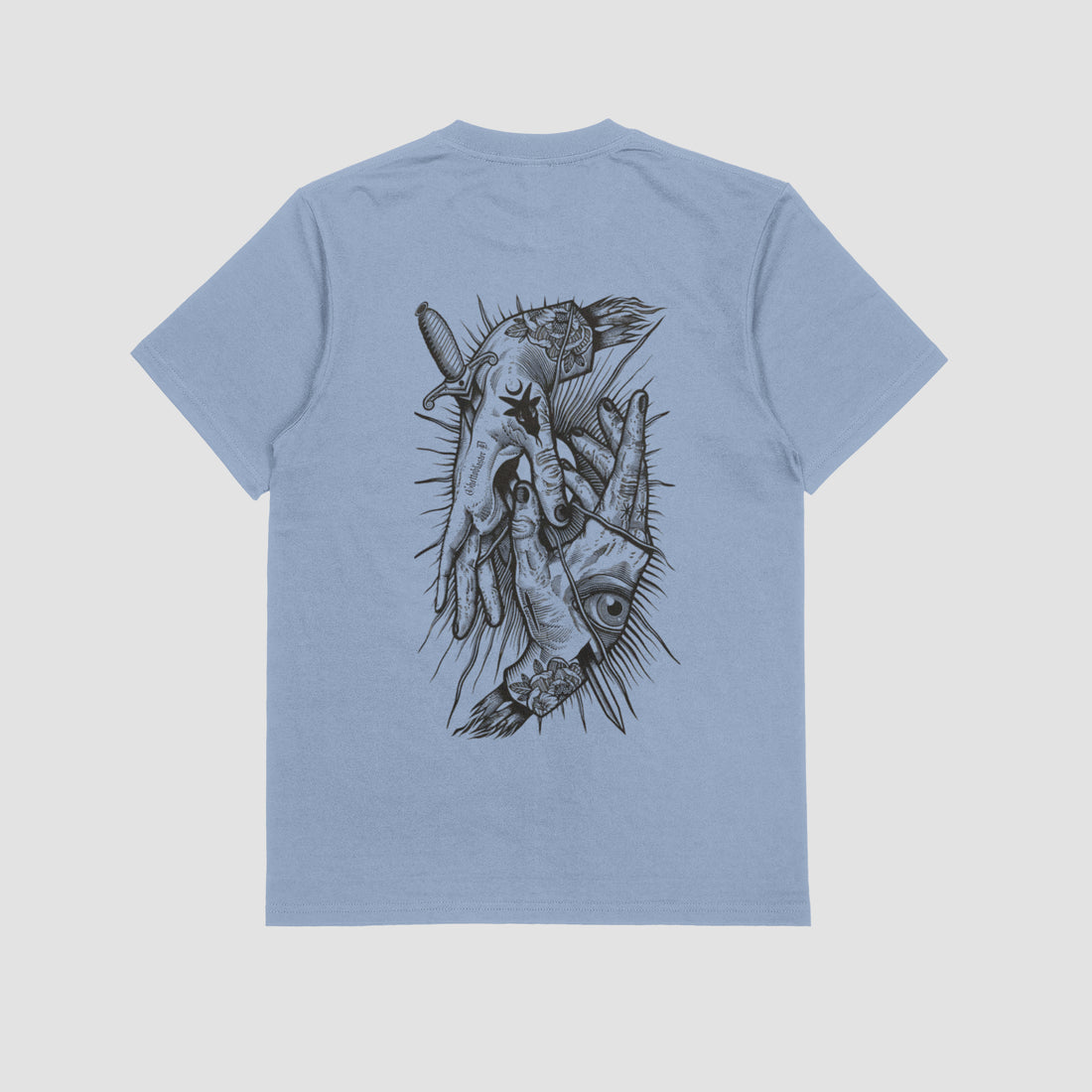Hands Tee Dusty Blue