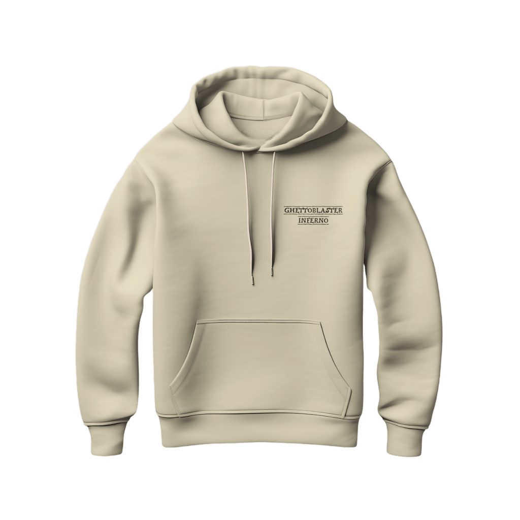 Inferno Hoodie Butter – Felpa con Cappuccio in Cotone Biologico felpa