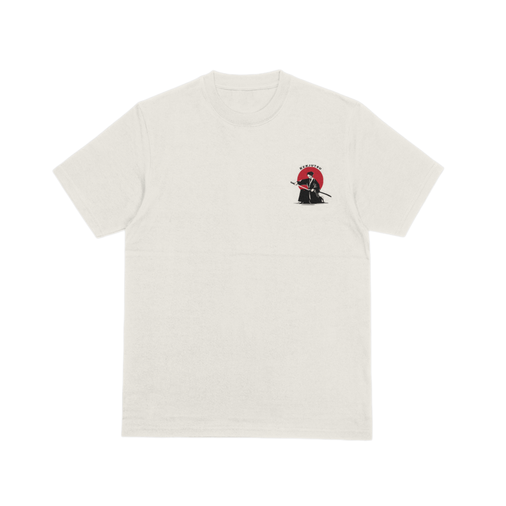 Kenjutsu Samurai Tee – Maglietta Off White in Cotone Biologico tee