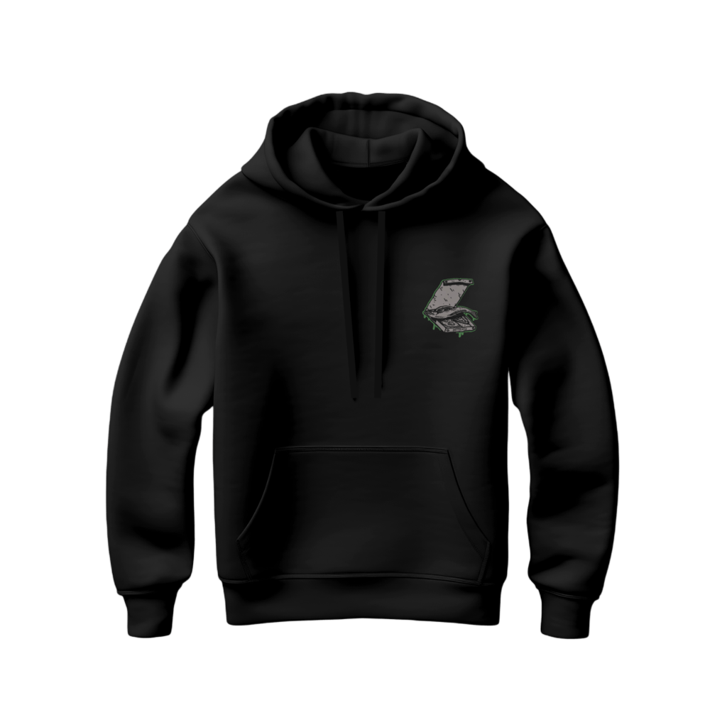 Lagoon Hoodie Black – Felpa con Cappuccio in Cotone Biologico felpa