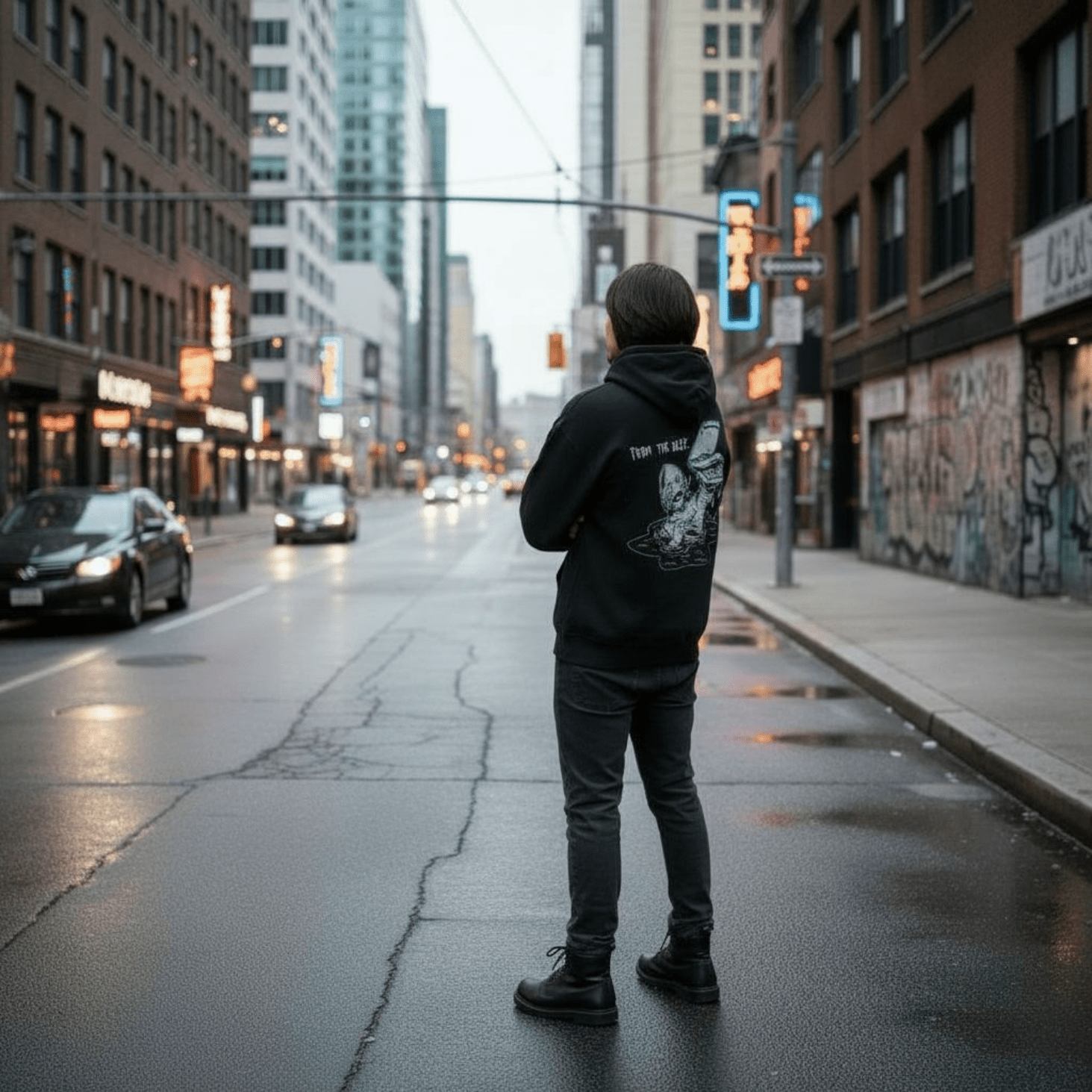 Lagoon Hoodie Black – Felpa con Cappuccio in Cotone Biologico felpa