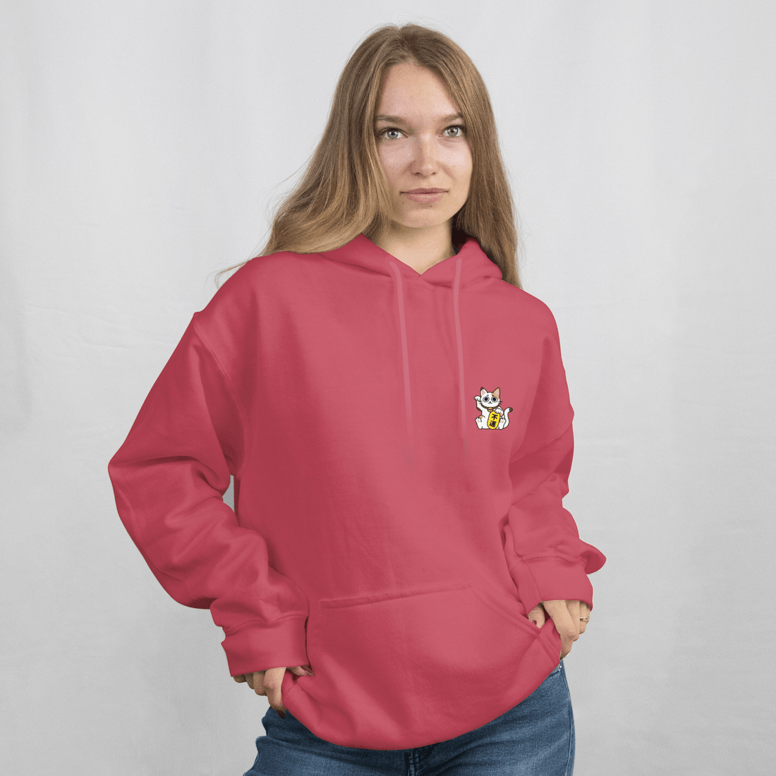 Meow Hoodie Canary Red