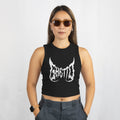 Metal Ghetto Crop Top Black