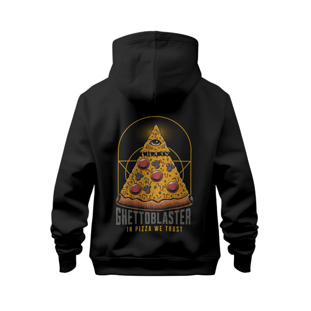 Pizza Trust Felpa con Cappuccio Black felpa