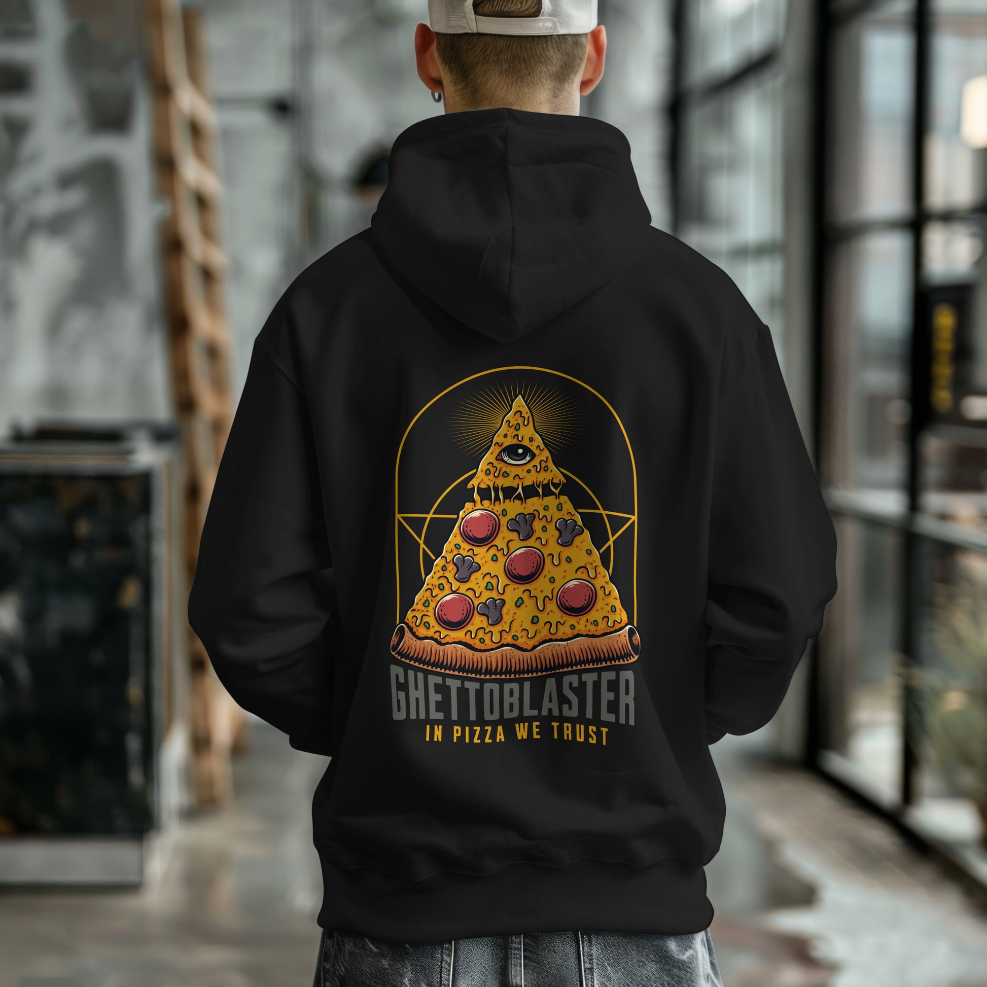 Pizza Trust Hoodie Black