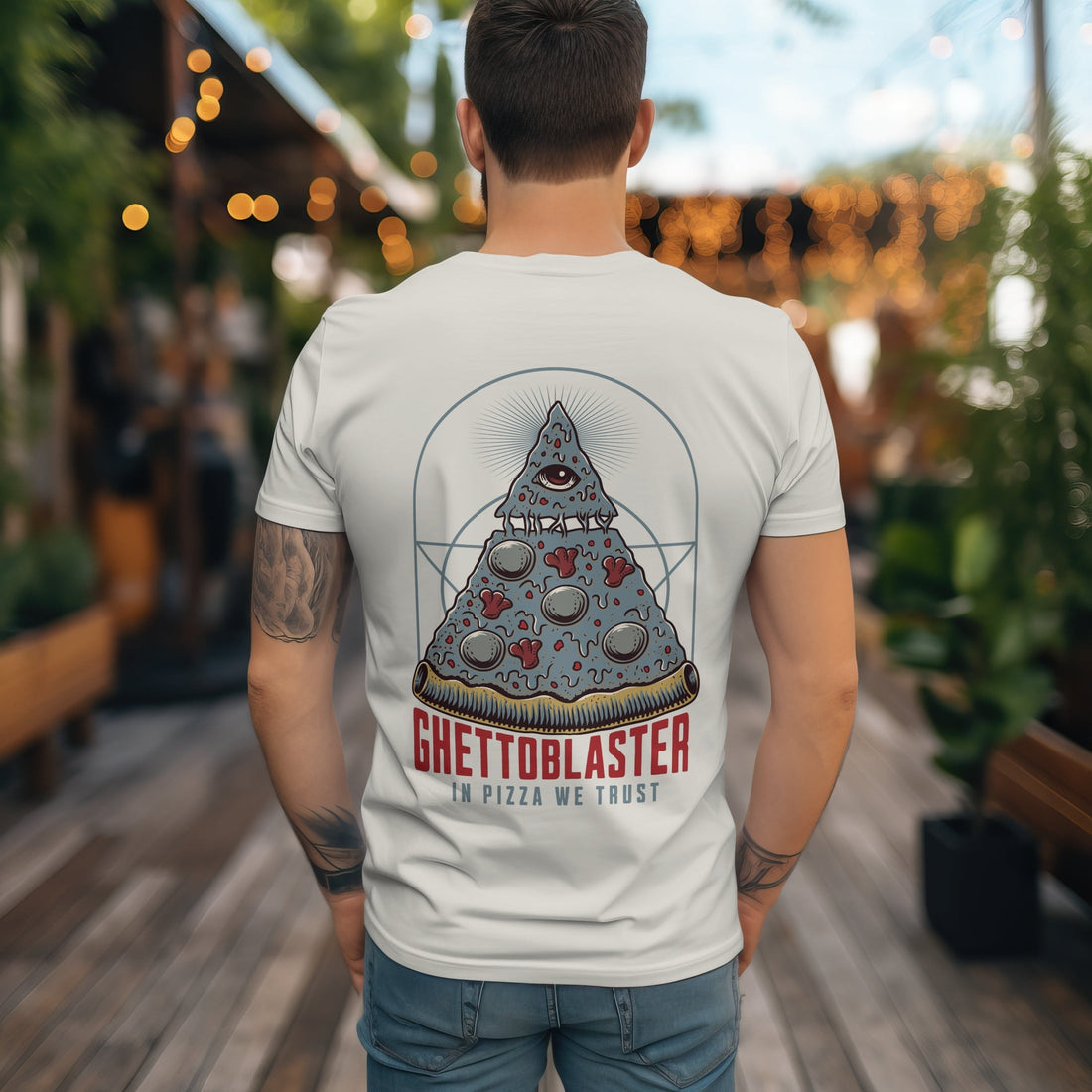 Pizza Trust Tee Off White - ghettoblasterwear