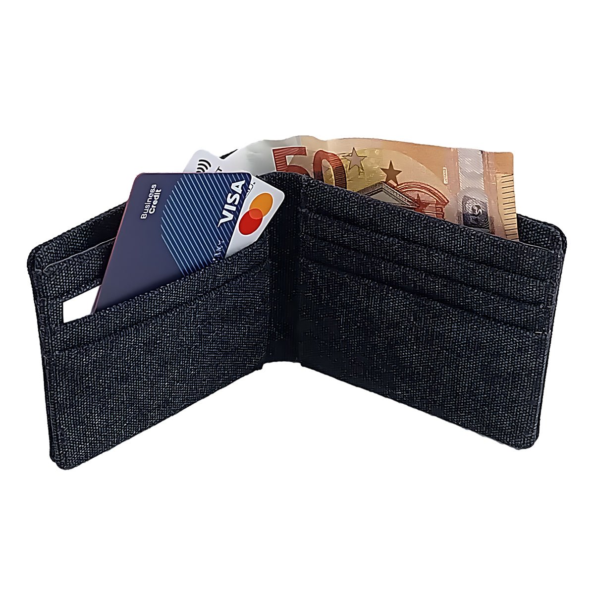 Portafoglio in Canvas con Blocco RFID blk accessori