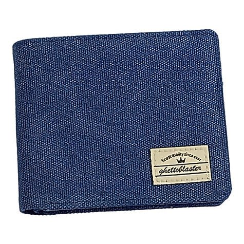 Portafoglio in Canvas con Blocco RFID navy accessori