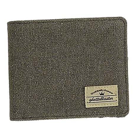 Portafoglio in Canvas con Blocco RFID olive accessori