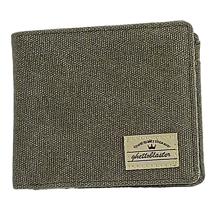 Portafoglio portamonete Canvas RFID olive accessori