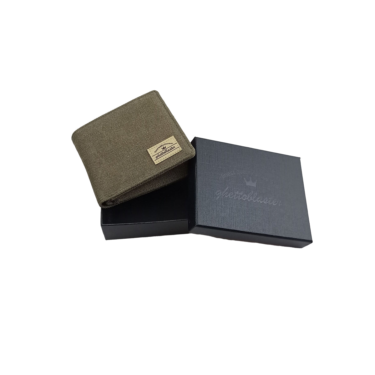 Portafoglio portamonete Canvas RFID olive accessori