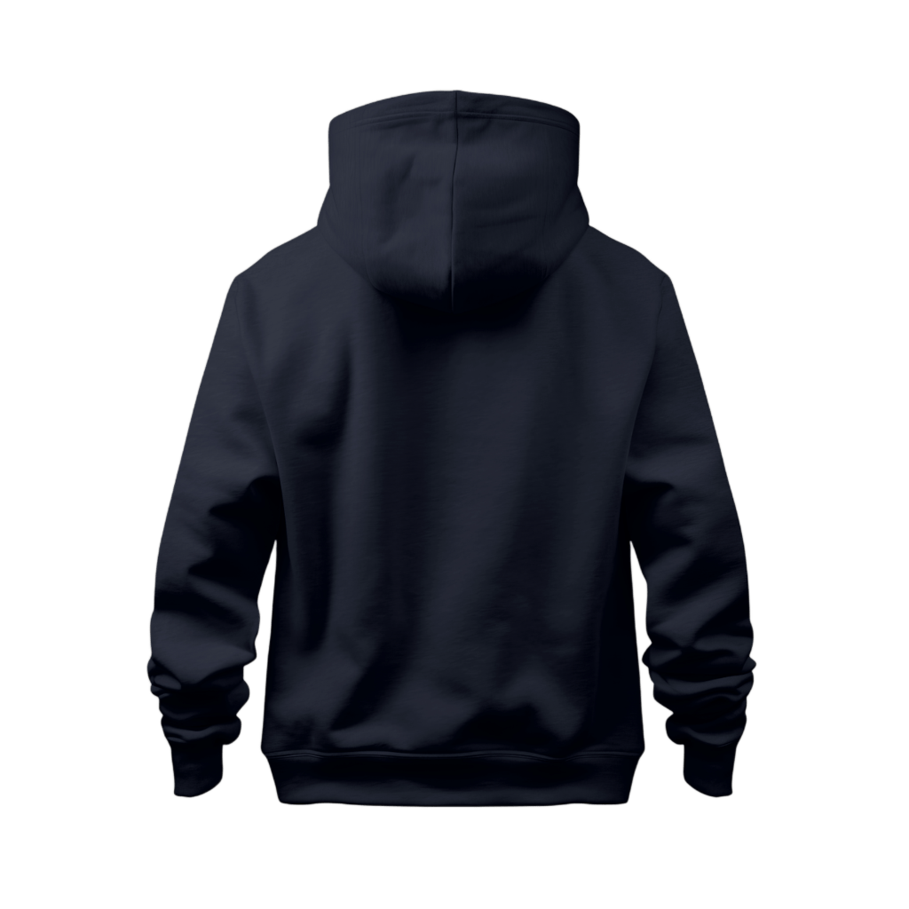 Riders Hoodie Navy – Felpa con Cappuccio in Cotone Biologico felpa